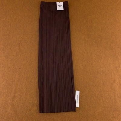 Princess Polly Womens Size XS/S Chocolate Rib Knit Side Slit Maxi Skirt NWT