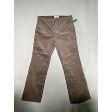 Gap Vintage Slim High Rise Velour Corduroy Pants Khaki Brown Women 32 14R NWT