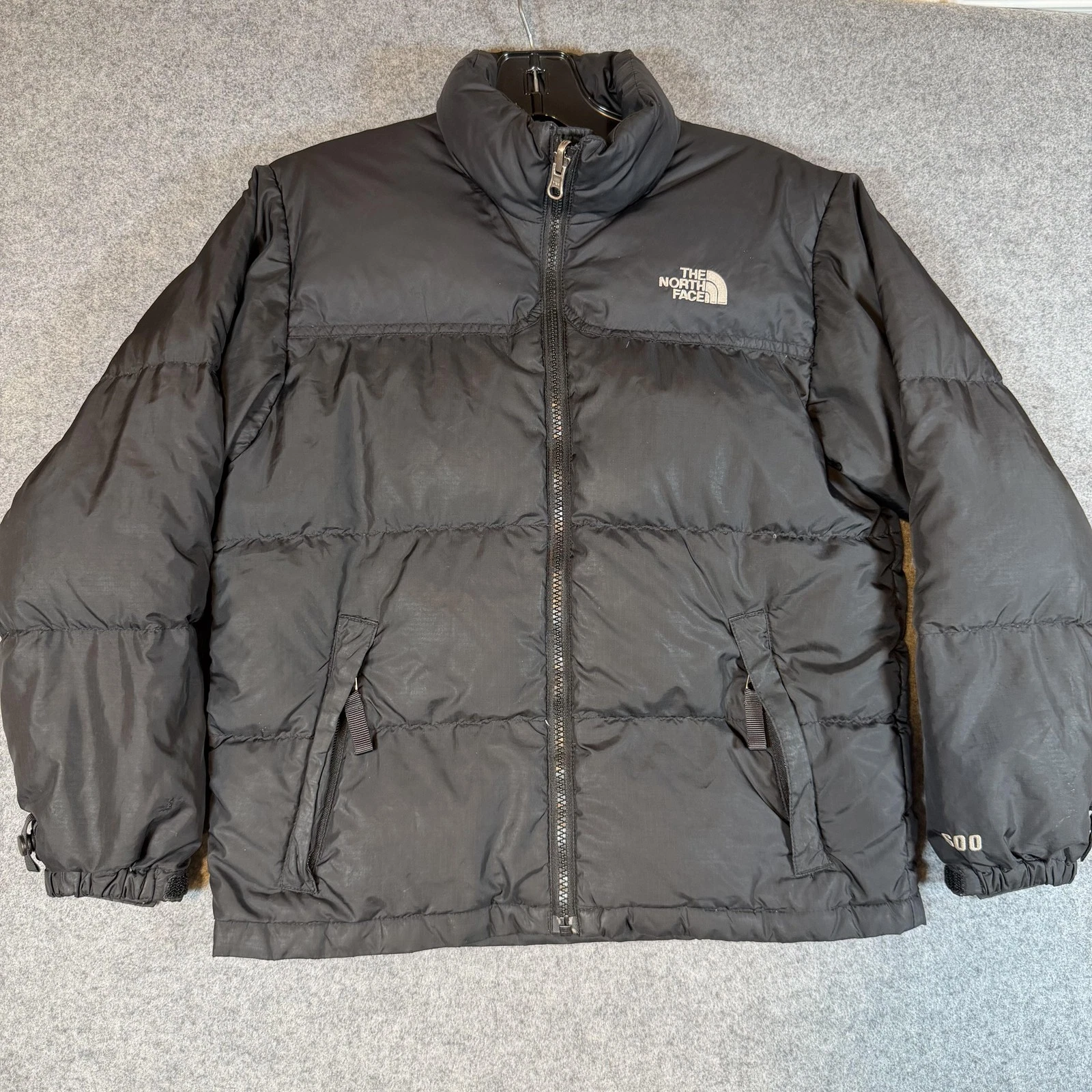 The North Face Jacket Boys Medium Black 600 Down Puffer Full Zip Winter Coat