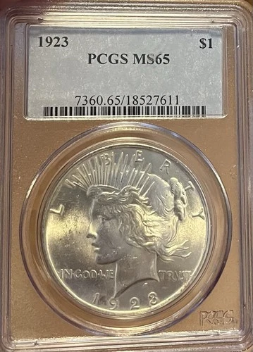 1923 PCGS MS65 Peace Silver Dollar