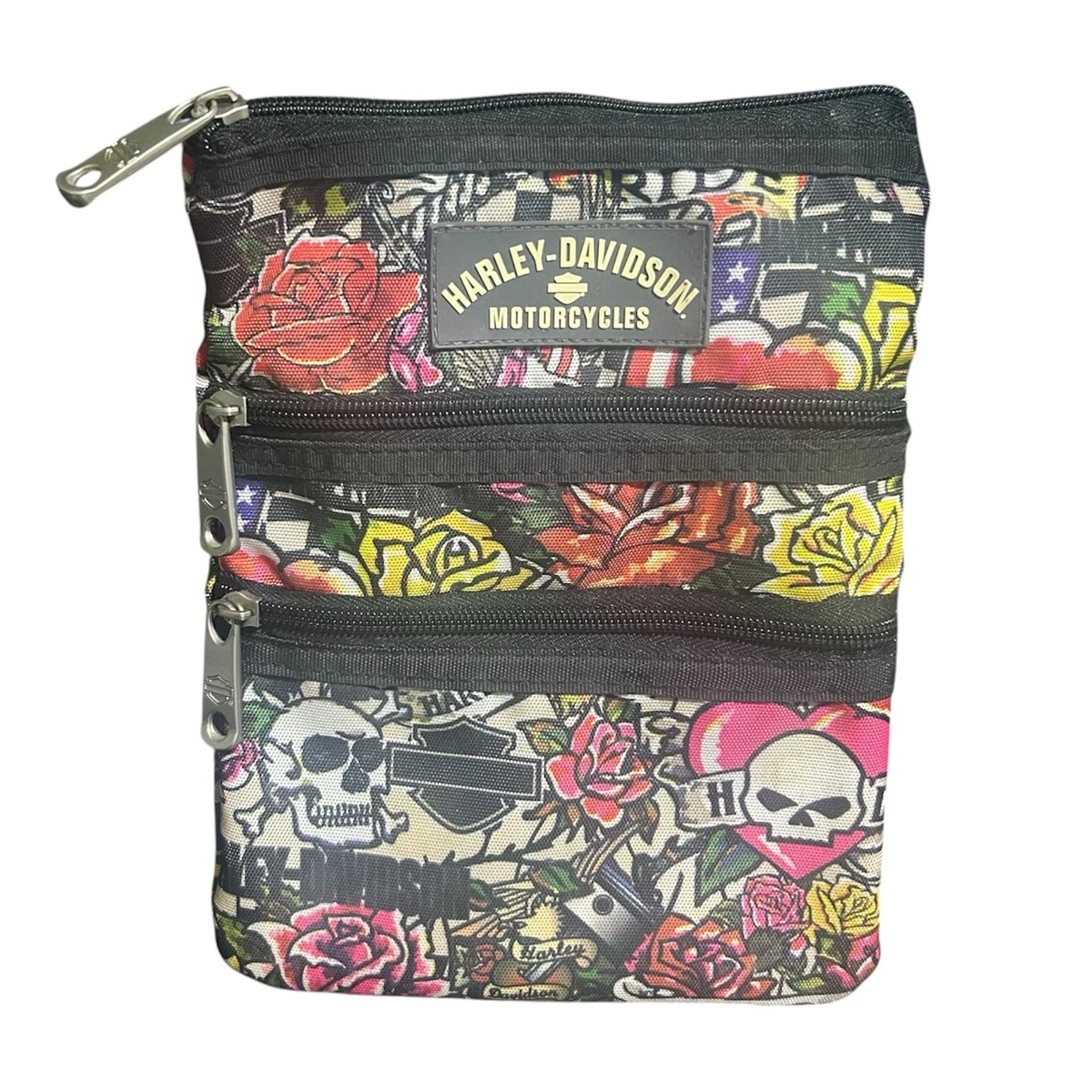 Harley-Davidson Multicolor Floral / Tattoo / Skull Sling Backpack Women’s EUC Harley-Davidson Women main image 4