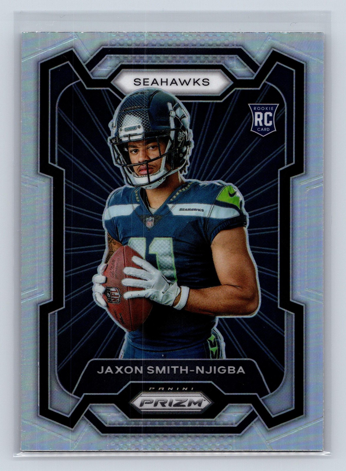2023 Panini Prizm #309 Jaxon Smith-Njigba Rookie Variations Prizms Silver