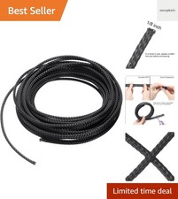 25ft Black Expandable Cable Sleeving for Organized Cables - Easy Installation