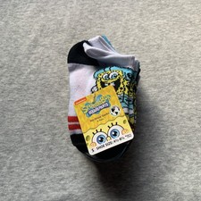 SpongeBob SquarePants Boys No Show Socks 6 Pack Size Small Shoe Size 4 1/2-8 1/2