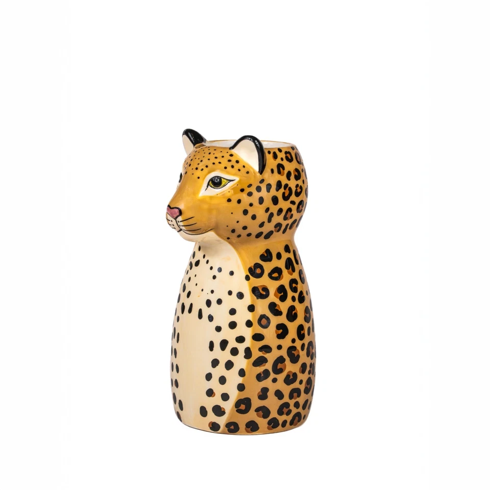 Vase Leopardenform Wildtier Blumenhalter Statement Stück von Sass & Belle