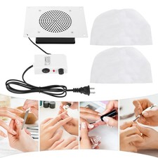 110V White Table Embedded Nail Vacuum Cleaner Desktop Nail Dust Collector