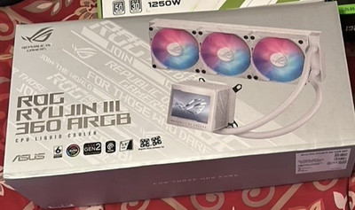 ASUS ROG Ryujin III 360mm ARGB White Liquid CPU Cooler, 120mm Fans