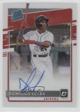 2020 Panini Donruss Optic White Mojo Prizm 92/99 Domingo Leyba #RRS-DL Auto v6p