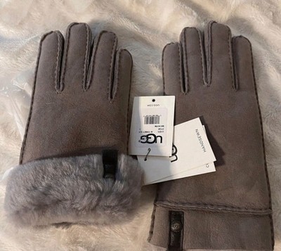 Ugg   Fingerhandschuhe   Lammfell gefüttert   grau L  Neu!