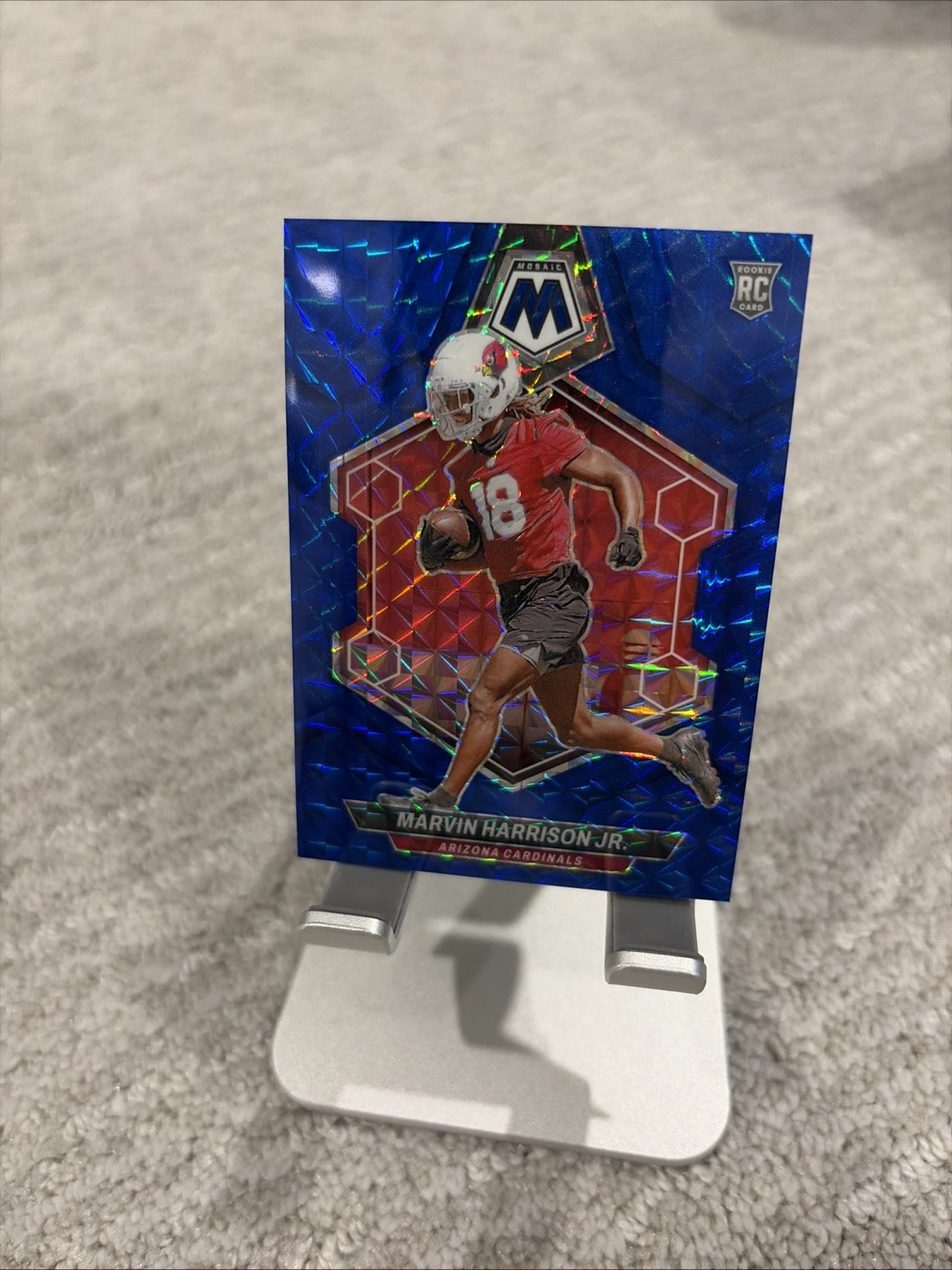 2024 Panini Mosaic - Rookies Marvin Harrison Jr. #304 Blue Mosaic Prizm /99 (RC)