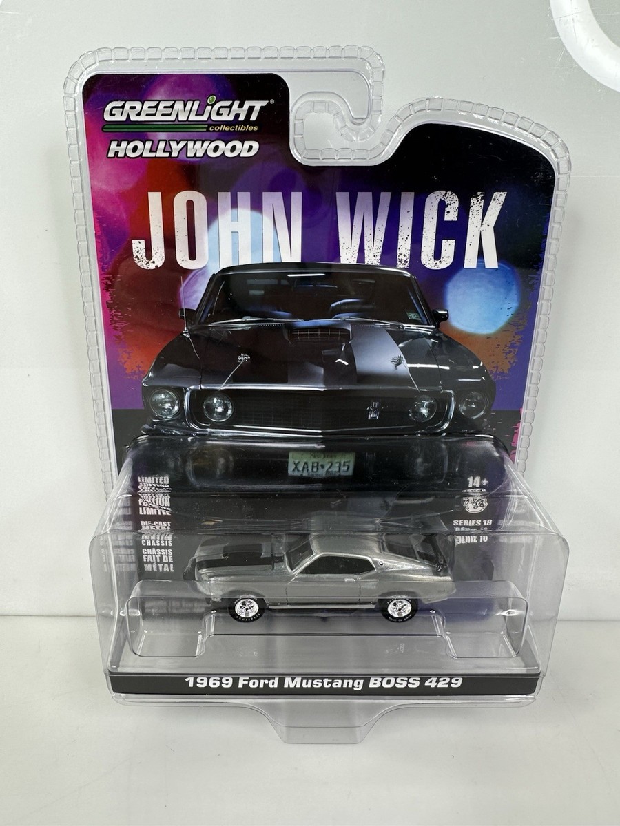 Rare Greenlight John Wick 1969 Ford Mustang Boss 429 Raw