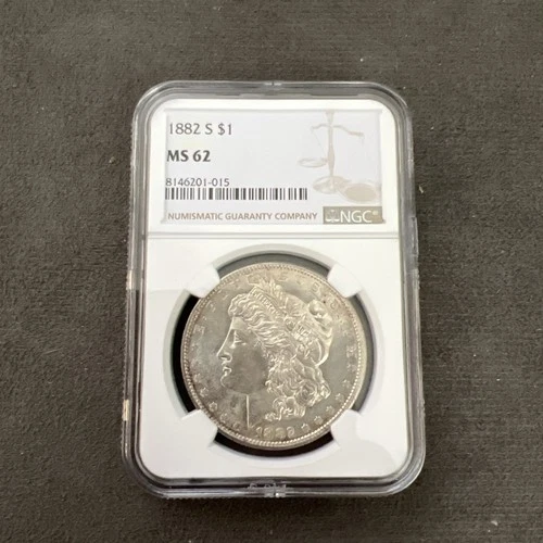 1882 S Morgan Dollar NGC MS 62 Beautiful Coin