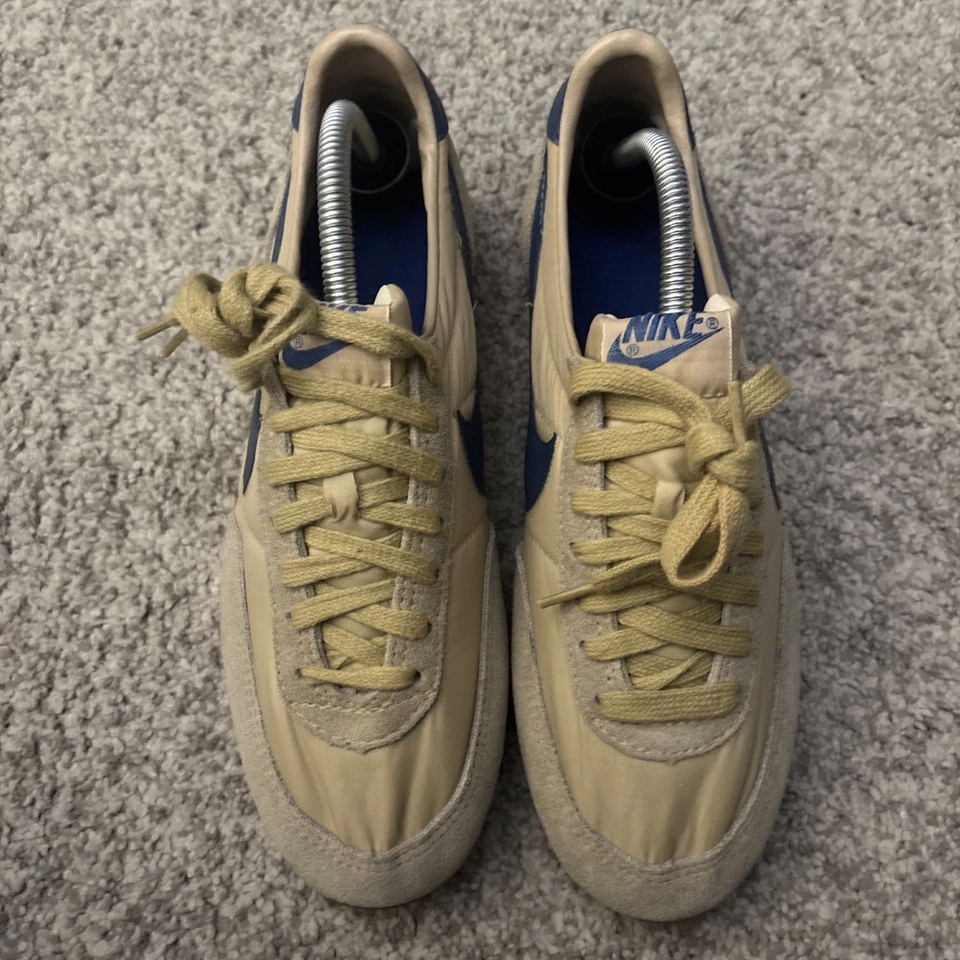 耐克复古 80 年代华夫饼赛车运动鞋跑步鞋大洋洲蓝色棕褐色男式 7.5 — 第 4/4 张图片