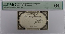 5 Livres Assignat 1793 PMG 64