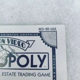 Monopoly Instruction Manual Only Nintendo NES
