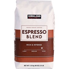 Kirkland Signature Espresso Blend Whole Bean Coffee, Dark Roast, 2.5 Pounds 13.68 per pound