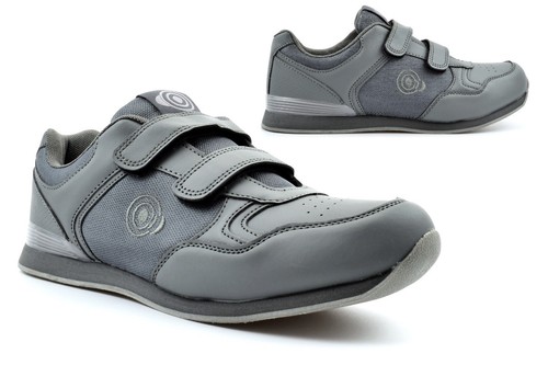 Herren/Damen Rasen Bowlingschuhe Bowlingschuhe Bowlingschuhe Touchverschluss grau - Bild 2 von 6