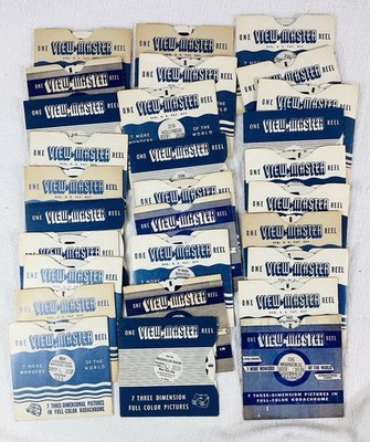 Set of 29 Vintage View-Master Slides of North American Landmarks, All Different