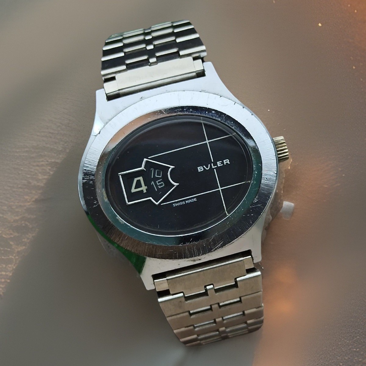 スペースエイジ　浮遊時計 Rare VTG BULER Space Age Digital Jump Hour Digital AUTOMATIC 17