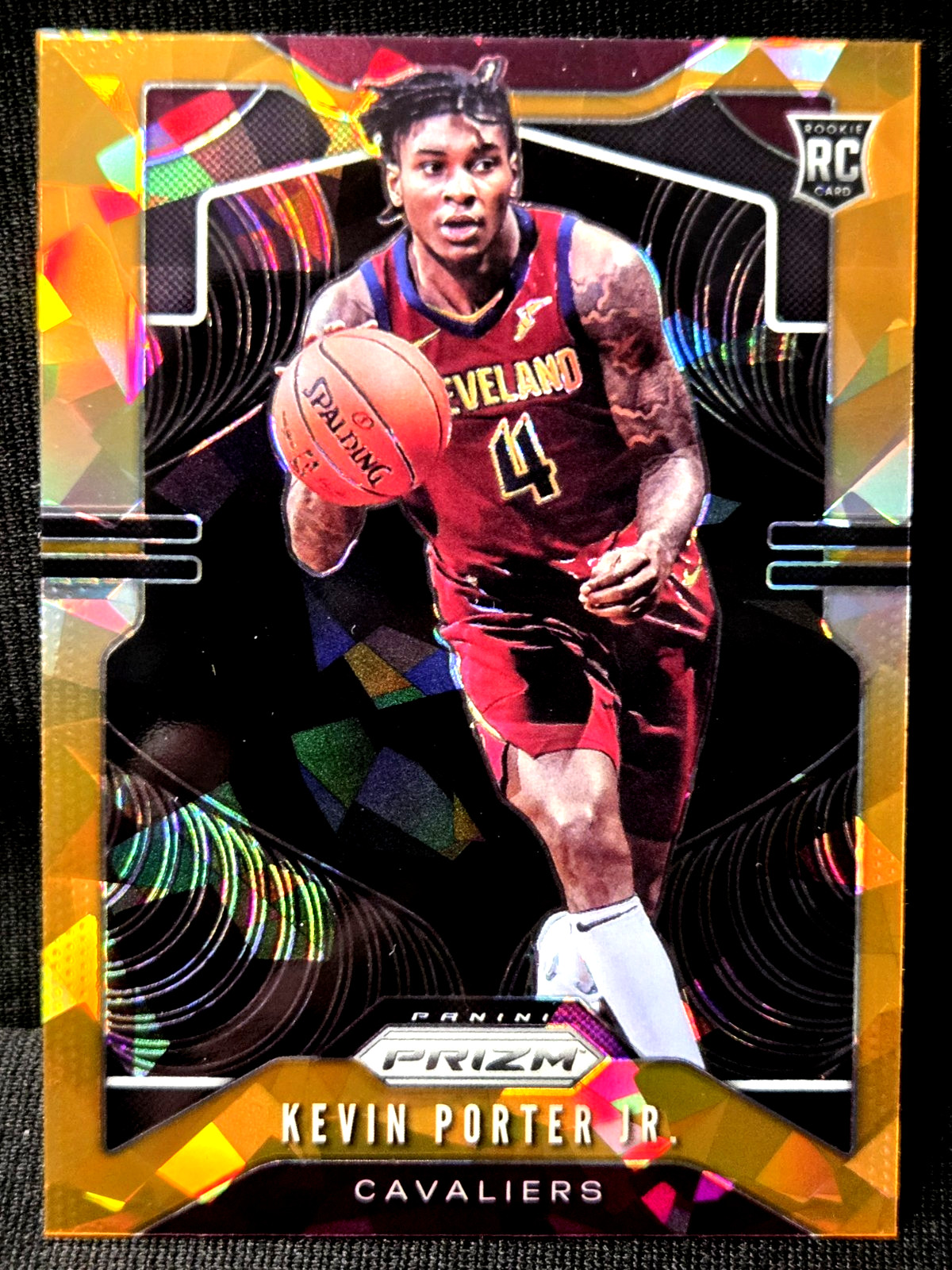 2019-20 Panini Prizm #274 Kevin Porter Jr Orange Cracked Ice Rookie Card SP RC