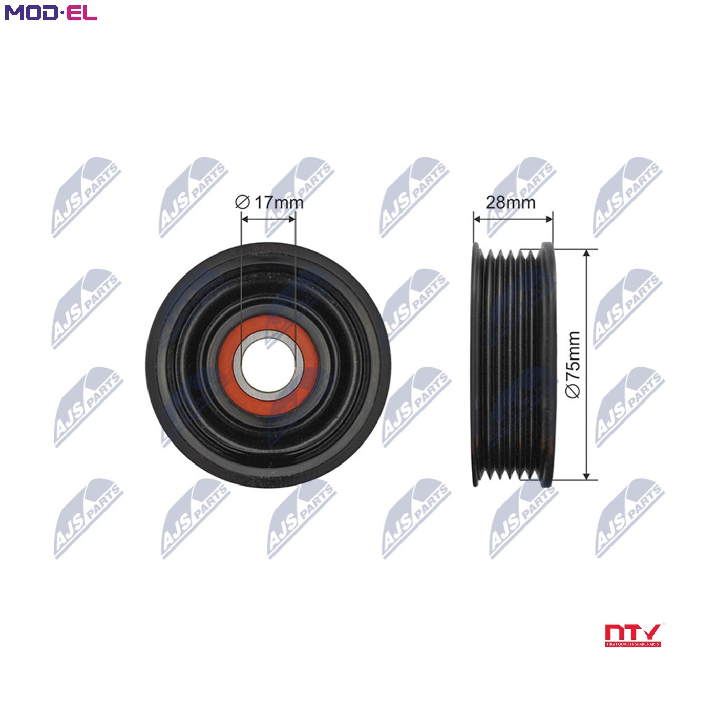 N.T.Y. RNK-MZ-017.NTY Tensioner Pulley, V-ribbed belt for MAZDA - Image 7