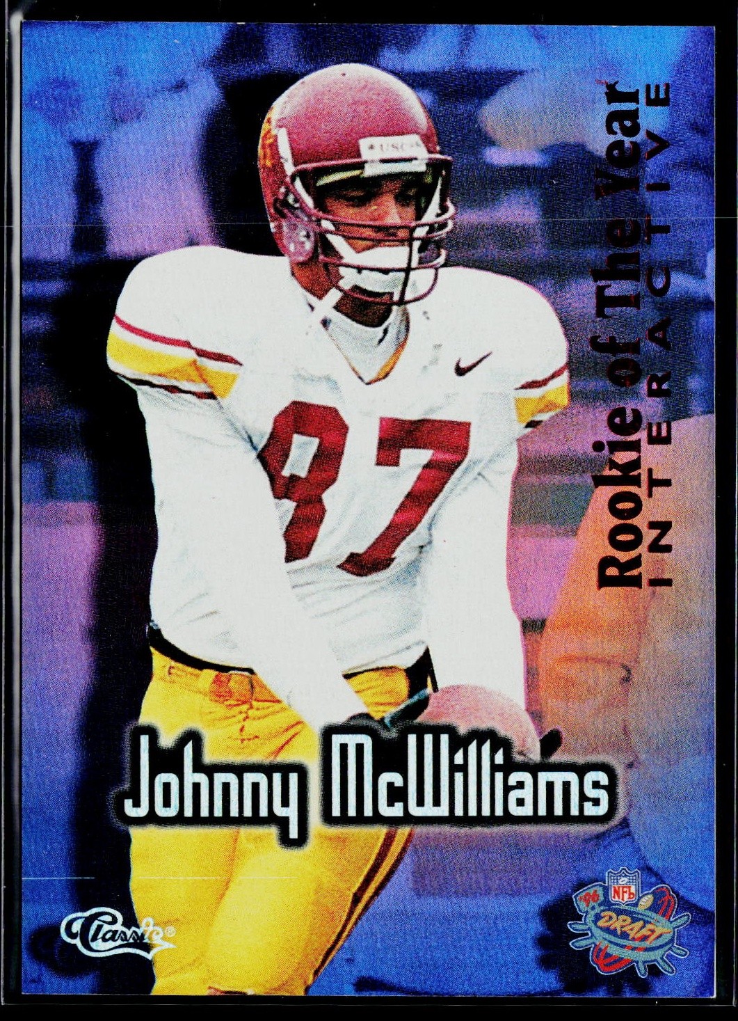 Johnny McWilliams 1996 Classic NFL Rookies #RY9 Rookie of the Year Interactive