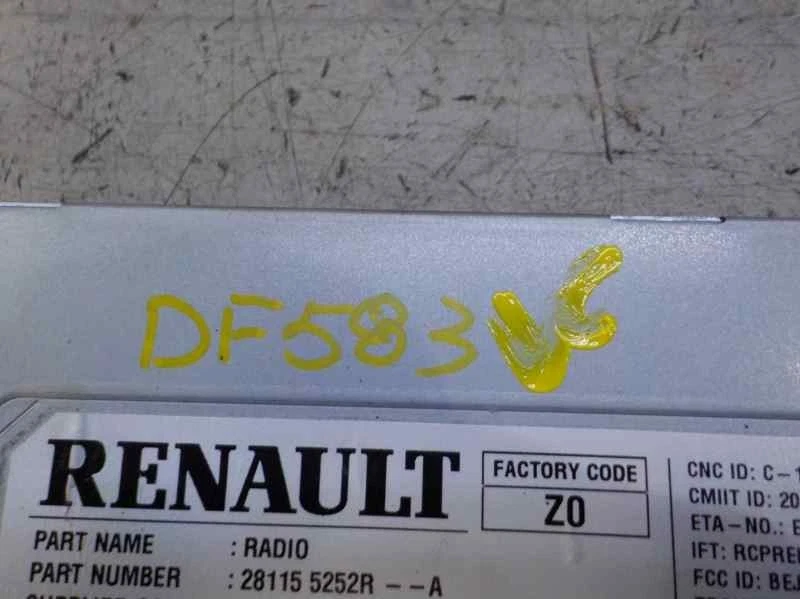 281155430R IMPIANTO AUDIO / RADIO CD / 281155252R / 16888715 PER RENAULT MEGANE - Immagine 3 di 4