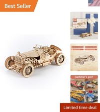 Stress-Relieving Wooden 3D Car Puzzle Kit - Ideal Gift for Adult Hobbyists