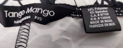 Tango Mango Skort~Black & White Floral Tennis Skort~Ruffled Tiered Pull On~SMALL - Picture 12 of 17