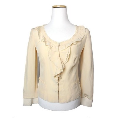 Prada Seidenjacke mit Butterrüschen 44 117083213