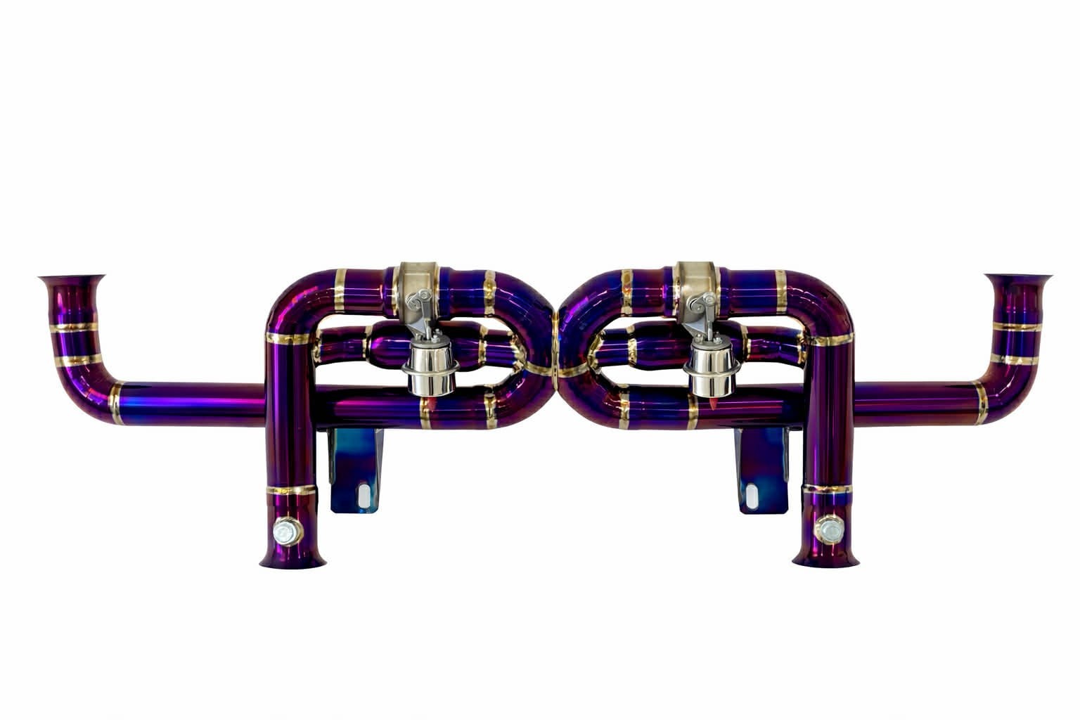 Fits Lamborghini Gallardo 04-08 F1 Spec X-Pipe Titanium Exhaust W/Valves PURPLE