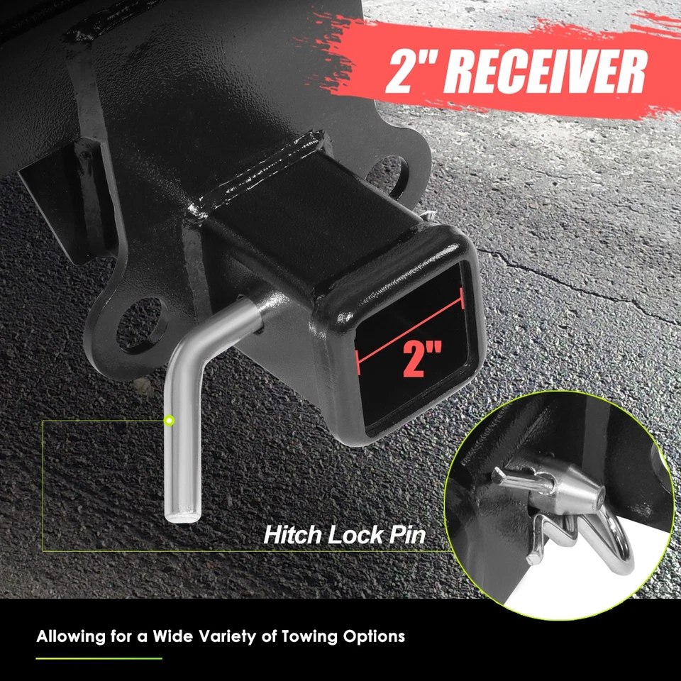 Receptor de enganche de remolque parachoques trasero clase 3 2" para Volvo XC90 03-14 negro Foto 4 de 4