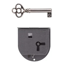 Long Rounded Half Mortise Lock with Skeleton Key for Left Hand Cabinet Door, ...