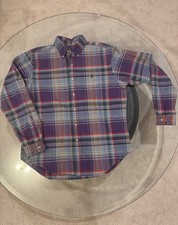 Polo Ralph Lauren Classic Fit Plaid Button-Down Purple Multicolor Men's Large