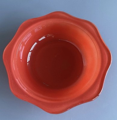 Vintage Rot Pyrex Glas Pudding Dessertschale Erdbeerrot 1950 Retro Küche