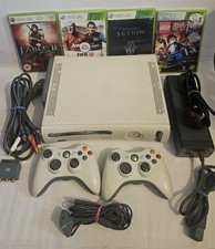 Microsoft Xbox 360 60GB with Two Genuine Controller and Games Tested Working