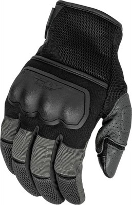 Fly Racing CoolPro Force Mens Textile Motorcycle Gloves Black/Gray