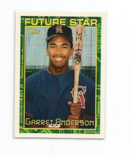 GARRET ANDERSON (Angels) 1994 TOPPS FUTURE STARS ROOKIE CARD #84