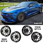 VMS RACING MODULO DRAG PACK RIMS WHEELS R 17X10 F 18X5 FOR 11-24 GM CHEVY CAMARO