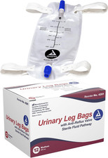 Urinary Leg Bag, for Use with Catheter, Has a Non-Drip Closure  Anti-Reflux Val