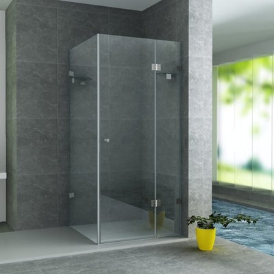 BELVIT Duschkabine Schwenk-Seitenteil 8 mm ESG Nano Glas 80x80x195 cm