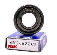 6202-16 ZZ C3 NSK BALL BEARING METAL SHIELDED SPECIAL BORE 16MM 16x35x11 mm NEW
