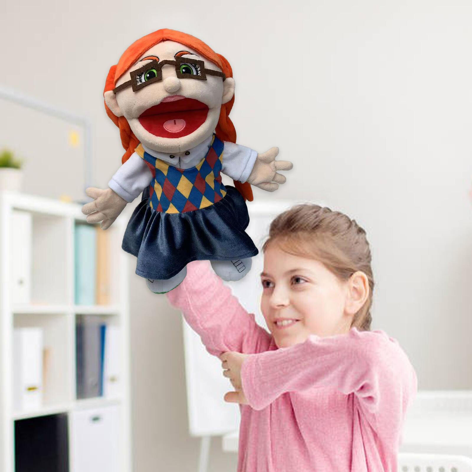 17In Jeffy Puppet Soft Plush Toy Hand Puppet Prank Puppet With Working Mouth  NEW