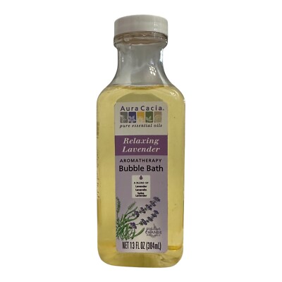 Aura Cacia Aromatherapy Relaxing Lavender Bubble Bath 13 oz Factory SEALED