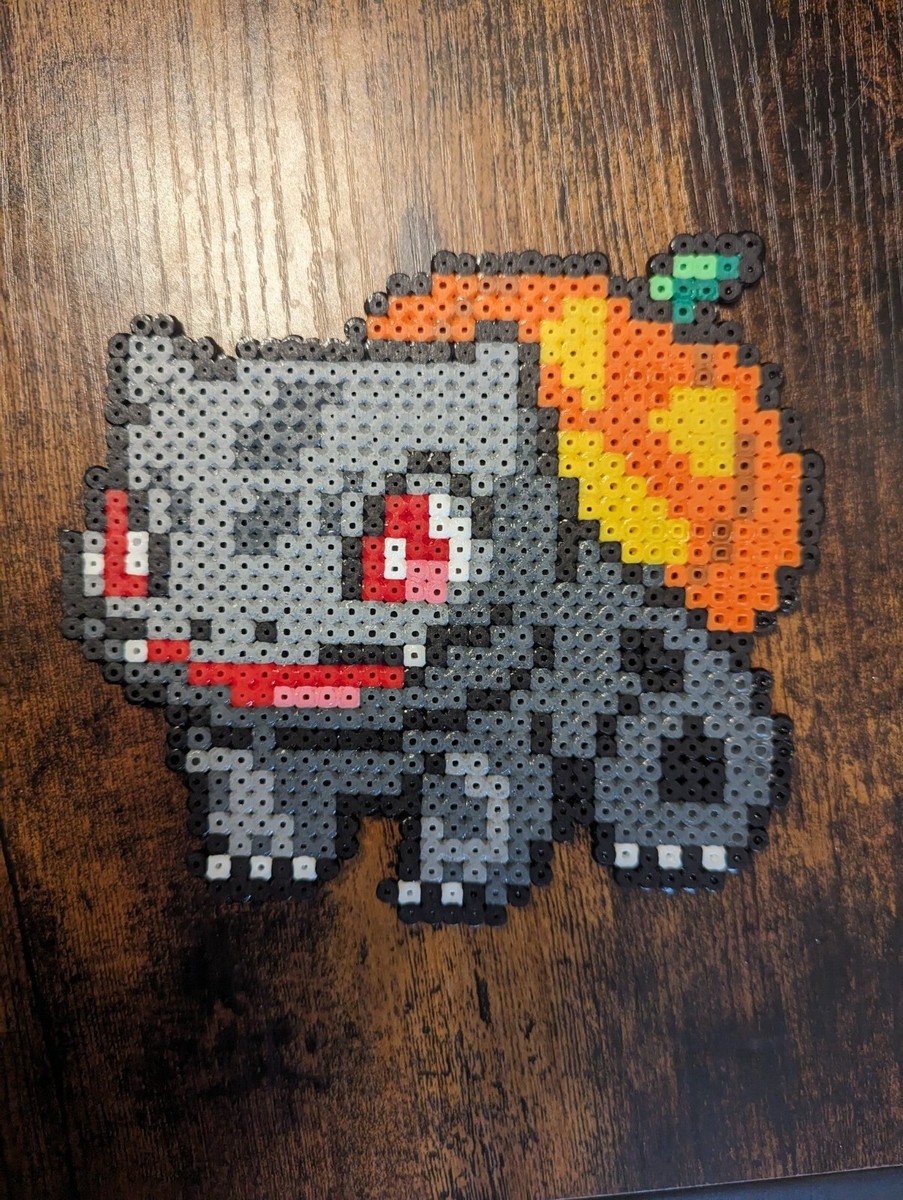 Halloween Bulbasaur Pokémon Pumpkin Perler Bead