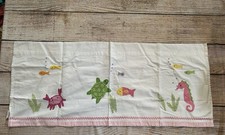Set of 2 Pottery Barn Kids Girl's Under The Sea Valance - Light Pink/White- Used