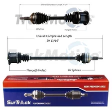 SurTrack Pair Set of 2 Rear CV Axle Shafts For Toyota MR2 Manual Trans 1985-1986