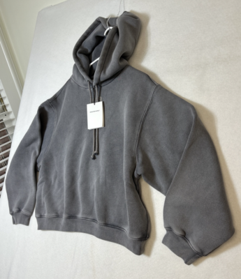トップス ALEXANDER WANG ESSENTIAL TERRY HOODIE Oversize Unisex Logo Hoodie in Essential Terry in BLACK