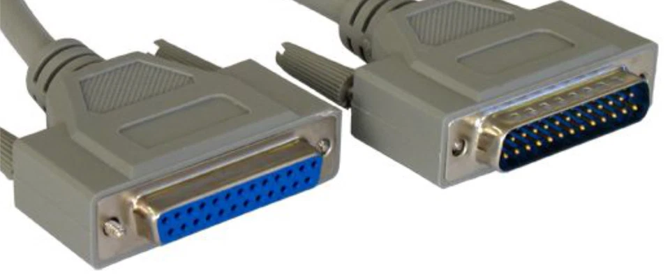 2m Male to Female DB25 Parallel Printer Extension Rs232 Fully Wired 25 pin Cable - Image 2 of 3