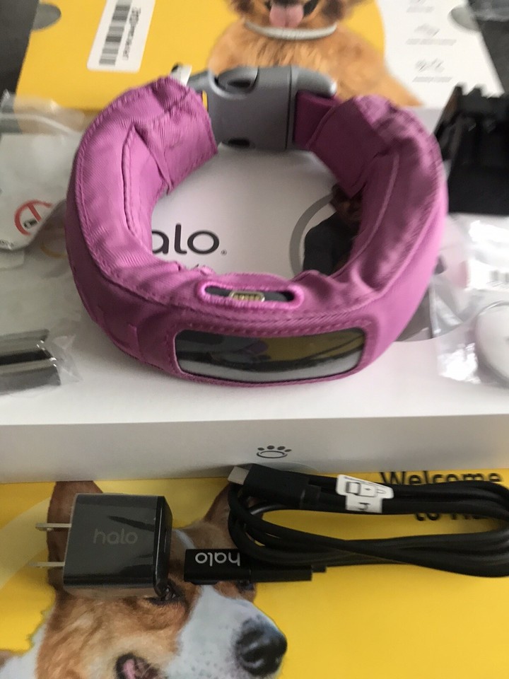 Halo 3 Dog Collar Wireless GPS Fence S/M Lightly Used pink eBay